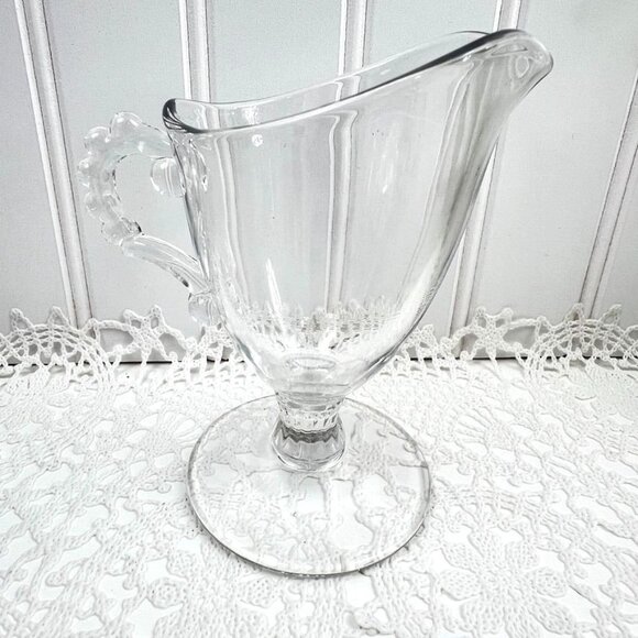 Vintage Imperial Glass Candlewick Creamer & Sugar Bowl Set Footed Handles - Picture 3 of 7